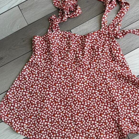 Everleigh rust floral tie strap - Picture 2 of 5